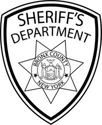 bronx county sheriff law enforcement patch vector file black white vector outline or line art file