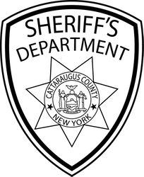 cattaraugus county sheriff law enforcement patch vector file black white vector outline or line art file
