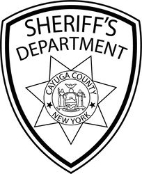 cayuga county sheriff law enforcement patch vector file black white vector outline or line art file