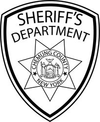 chemung county sheriff law enforcement patch vector file black white vector outline or line art file