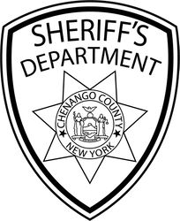 chenango county sheriff law enforcement patch vector file black white vector outline or line art file