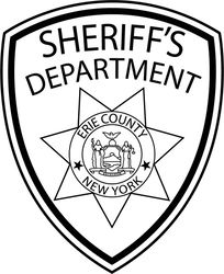 erie county sheriff law enforcement patch vector file black white vector outline or line art file