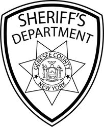 genesee county sheriff law enforcement patch vector file black white vector outline or line art file