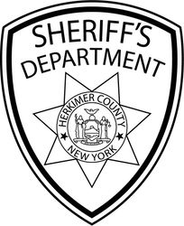 herkimer county sheriff law enforcement patch vector file black white vector outline or line art file