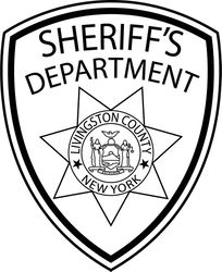 livingston county sheriff law enforcement patch vector file black white vector outline or line art file
