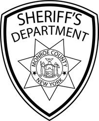 monroe county sheriff law enforcement patch vector file black white vector outline or line art file