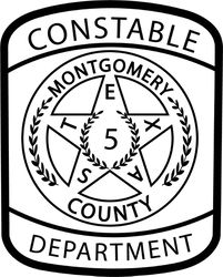 montgomery county constable precinct 5 law enforcement patch vector file black white vector outline or line art file