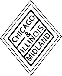 chicago & illinois midland railroad emblem  vector file black white vector outline or line art file