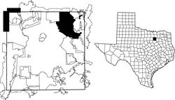 dallas county texas incorporated areas garland highighted vector file black white vector outline or line art file