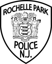 rochelle park n.j police patch vector file black white vector outline or line art file