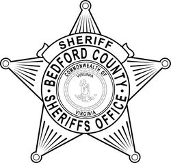 bedford county sheriffs office badge vector file black white vector outline or line art file