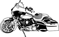 motor bike line art black and white 2 vector file black white vector outline or line art file