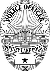 bonney lake police officer badge vector file black white vector outline or line art file