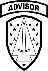 us army security force assistance brigade patch vector file black white vector outline or line art file