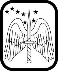 us army 16th combat aviation brigade patch vector fileblack white vector outline or line art file