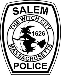 salem the witch city massachusetts police patch vector file black white vector outline or line art file