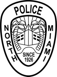 north miami police patch vector file black white vector outline or line art file