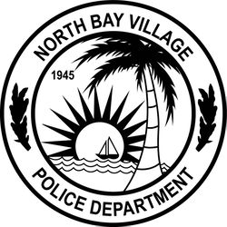 north bay village police department patch vector file black white vector outline or line art file