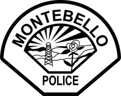 montebello california police patch vector file black white vector outline or line art file