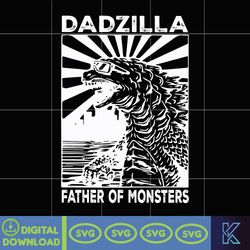 dadzilla father svg, father of monsters svg, dadzilla svg, fathers day svg, funny father day svg, gift for father, fathe