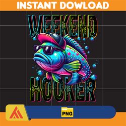weekend hooker png, colorful fish png, funny sarcastic summer png, father's day png, fishing dad png, reel cool dad