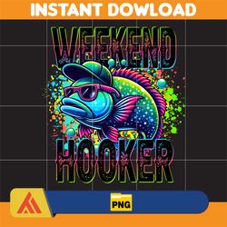 weekend hooker png, colorful fish png, funny sarcastic summer png, father's day png, fishing dad png, reel cool dad (4)