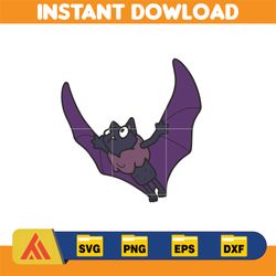 bluey bat halloween svg, bluey vector, bluey halloween cutfile, bluey clipart, bluey halloween svg, instant download