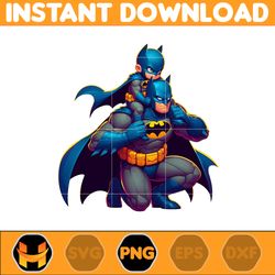 batman dad and son png, super hero dad and son png, father's day 2024 png, father's day png sublimation, clipart