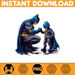 batman dad and son png, super hero dad and son png, father's day 2024 png, father's day png sublimation, clipart (3)