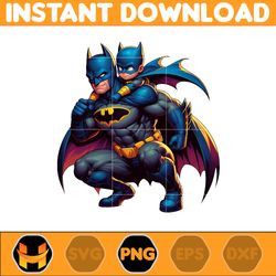 batman dad and son png, super hero dad and son png, father's day 2024 png, father's day png sublimation, clipart (8)
