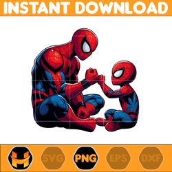 spider man dad and son png, super hero dad and son png, father's day 2024 png, father's day png sublimation, clipart (2)