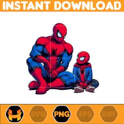 spider man dad and son png, super hero dad and son png, father's day 2024 png, father's day png sublimation, clipart (4)