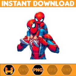 spider man dad and son png, super hero dad and son png, father's day 2024 png, father's day png sublimation, clipart (5)