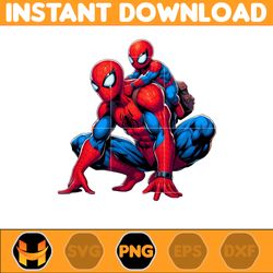 spider man dad and son png, super hero dad and son png, father's day 2024 png, father's day png sublimation, clipart (6)