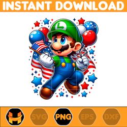 mario america png, funny cartoon fourth of july png, cartoon independence day png, 4th of july png