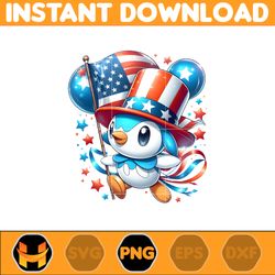 piplup america png, funny cartoon fourth of july png, cartoon independence day png, 4th of july png