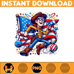 toy story america png, funny cartoon fourth of july png, cartoon independence day png, 4th of july png