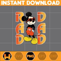 mickey rad dad png, cartoon rad dad png, father's day png, mouse and honey bear png, dad life png, dad design