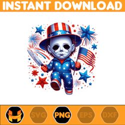 america michael myers png, horror movie fourth of july png, cartoon independence day png, 4th of july sublimation