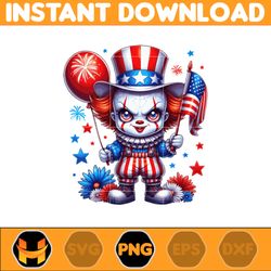 america pennywise png, horror movie fourth of july png, cartoon independence day png, 4th of july sublimation