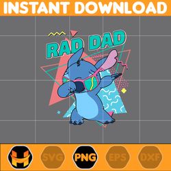 rad dad stitch png, cartoon rad dad png, father's day png, mouse and honey bear png, dad life png, dad design