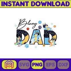 bluey dad png, blue dog png, blue dog birthday png sublimation, blue dog family png, clipart sublimation