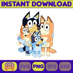 bluey family png, bluey dad png, bluey mom png, bingo friends, bluey png