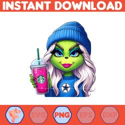 cowboys girl grinch png, grinch girl cowboys football png, instant download (15)