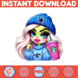 cowboys girl grinch png, grinch girl cowboys football png, instant download (3)