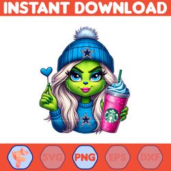 cowboys girl grinch png, grinch girl cowboys football png, instant download (7)