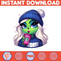 blue boujee christmas green mean girl png clipart, fashion sporty girl christmas clipart (12)