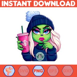 blue boujee christmas green mean girl png clipart, fashion sporty girl christmas clipart (5)