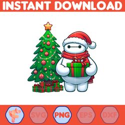 big hero baymax christmas png, baymax falalala christmas png, cute santa baymax png (1)