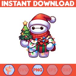 big hero baymax christmas png, baymax falalala christmas png, cute santa baymax png (10)